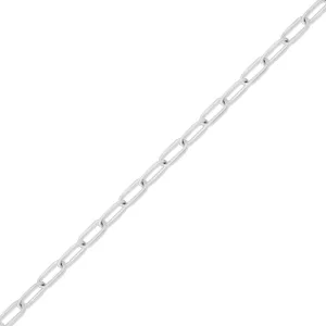 2.0 mm Fine Paperclip Chain .925 Sterling Silver Permanent Jewelry Chain - By the Foot / PMJ0013