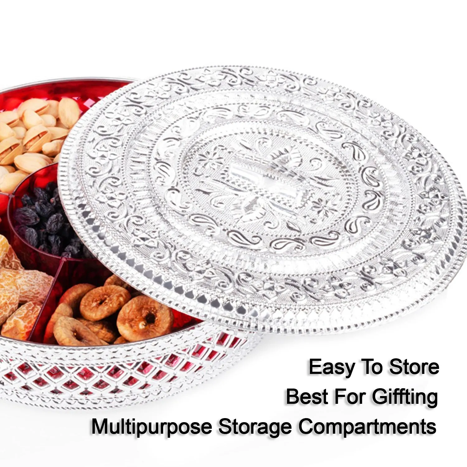 2862 Round Candy Box, Dry Fruit Box For Kitchen Storage Home Decor