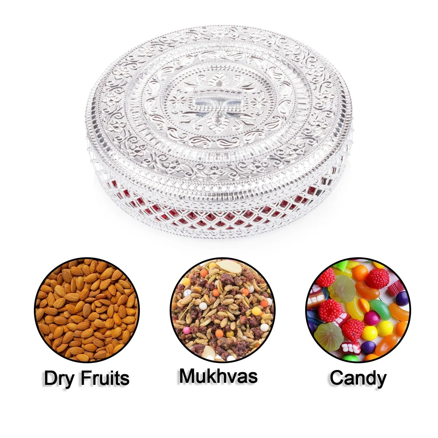 2862 Round Candy Box, Dry Fruit Box For Kitchen Storage Home Decor