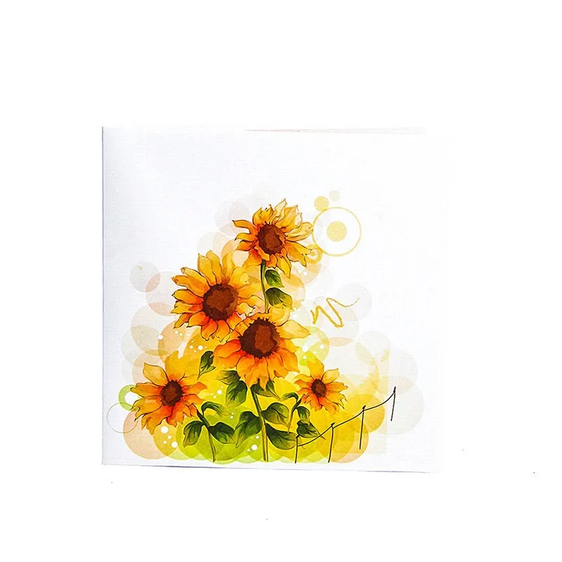 3D Handmade Yellow Sunflower Pop-Up Greeting Card - Perfect for Thinking of You, Congrats, Weddings, Thanks & Gifts for Her!