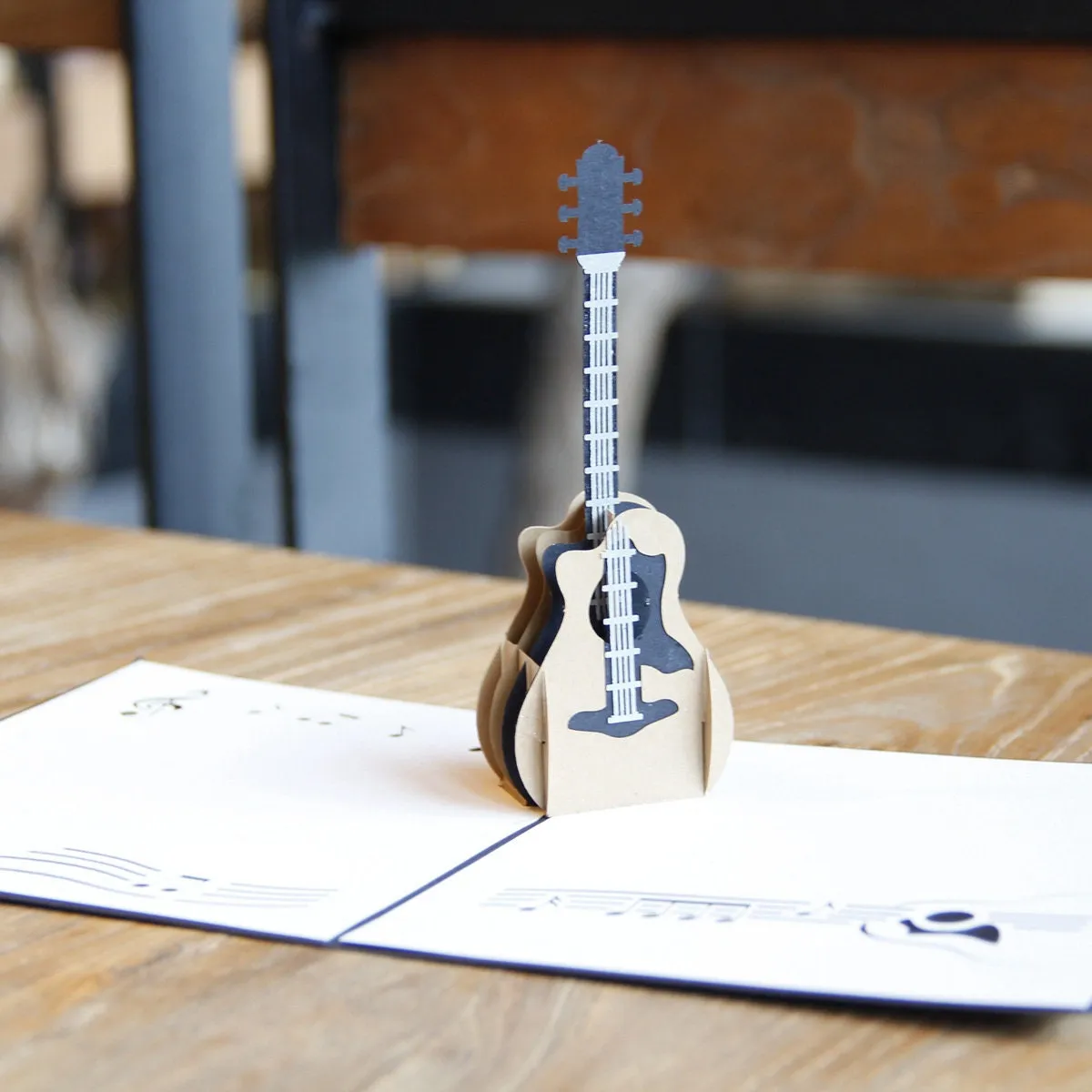 3D Personalized Guitar Greeting Pop Up Cards - Handmade Thinking of You, Congratulation & Birthday Gift Thank You Cards