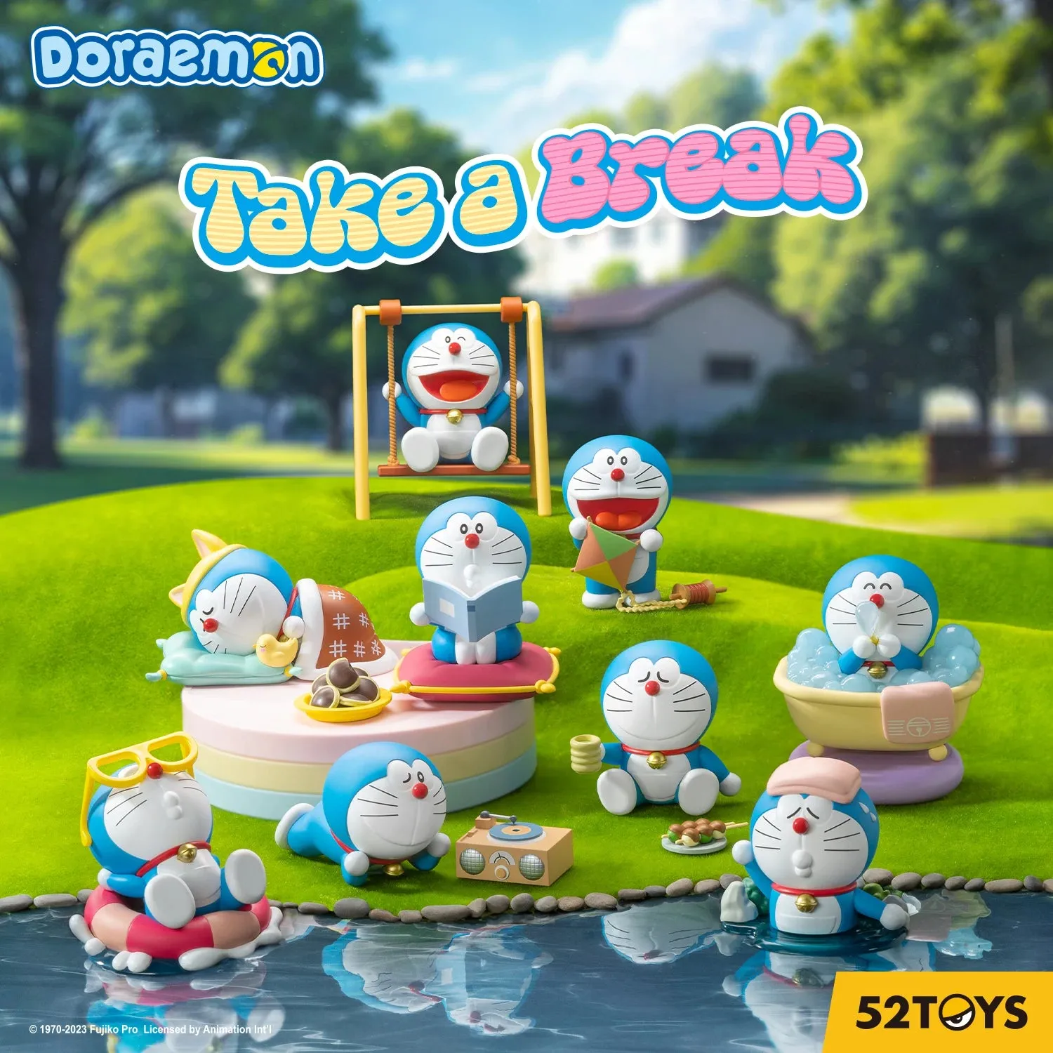 52TOYS Blind Box Doraemon - Take a Break Action Figure Collectible Toy