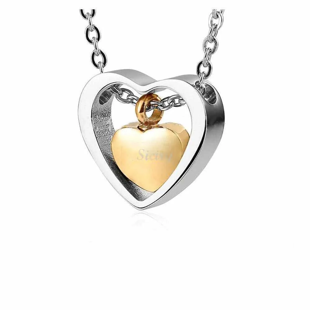 A Piece Of My Heart Lives In Heaven-Souvenir/Urn Pendant