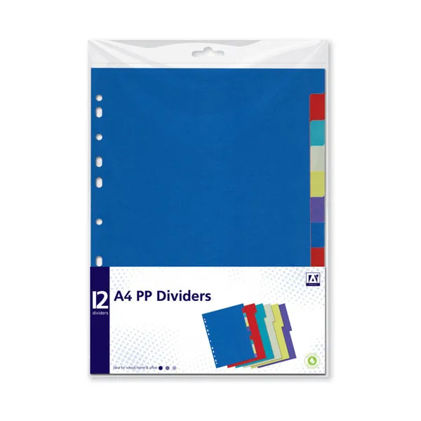 A4 Pp Dividers 12 Pack