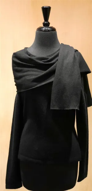 Armand Diradourian Cashmere Sweater with Scarf Wrap