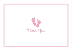 Baby Steps Thank You Notes in Pink