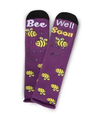 Bee Well Soon Greeting Card Crew Socks