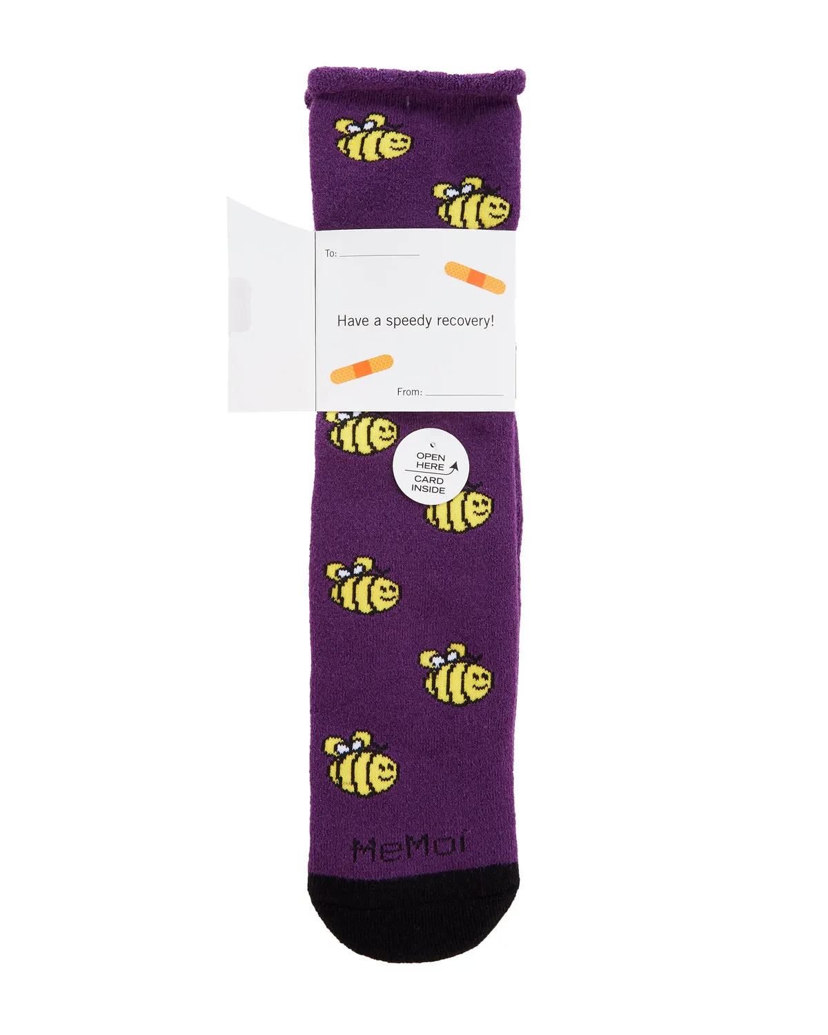 Bee Well Soon Greeting Card Crew Socks