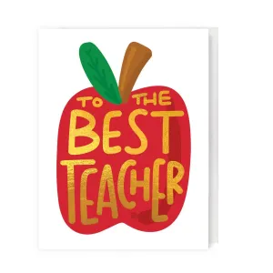 best teacher foil greeting card