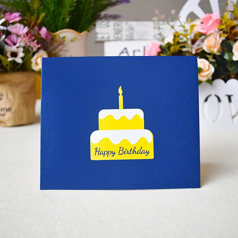 Birthday Cake Card 3D pop-up Greeting Card