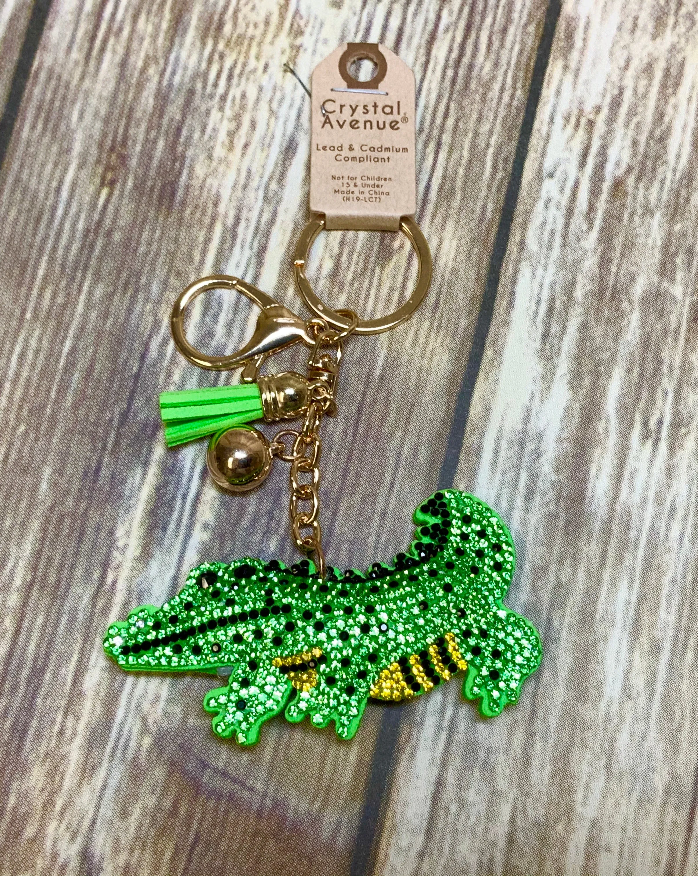 Bling Key Chains/Purse/ Bag Charm with a Faux Suede Tassel