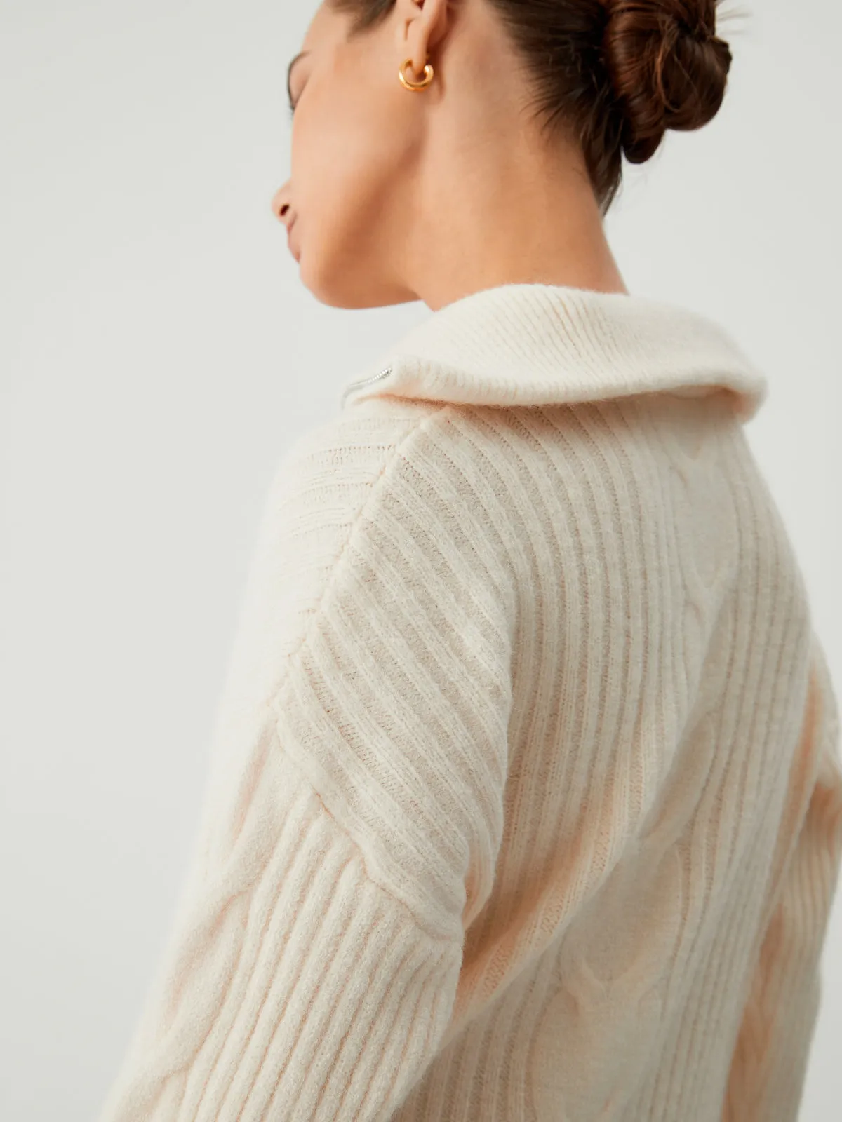 Cloud Nine Graceful Open Collar Sweater