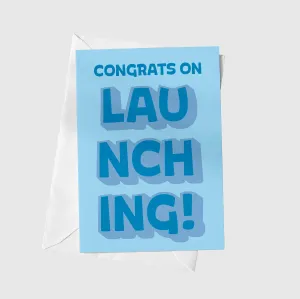 Congrats on Launching A5 Greeting Card