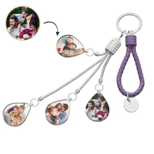 Custom Photo Keychain Diamond Inlaid Crystal Keychain Unique Gifts