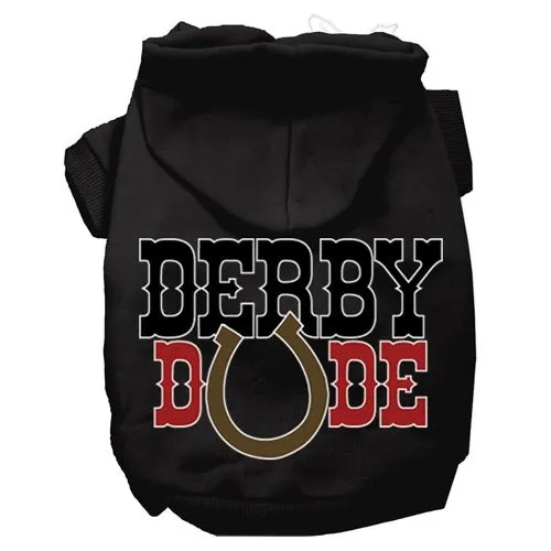 Derby Dude Screen Print Dog Hoodies in Many Colors