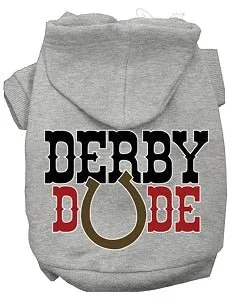 Derby Dude Screen Print Dog Hoodies in Many Colors