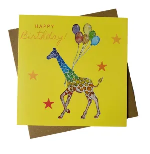 'Happy Birthday' Giraffe Card by Amelia Anderson