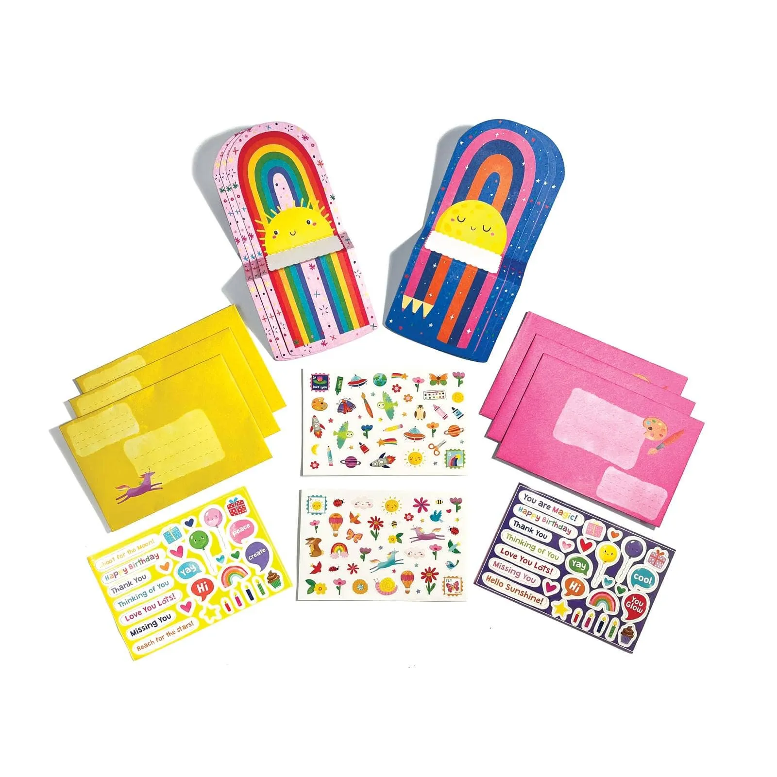 Hello Rainbows Tiny Tada! Note Cards & Sticker Set