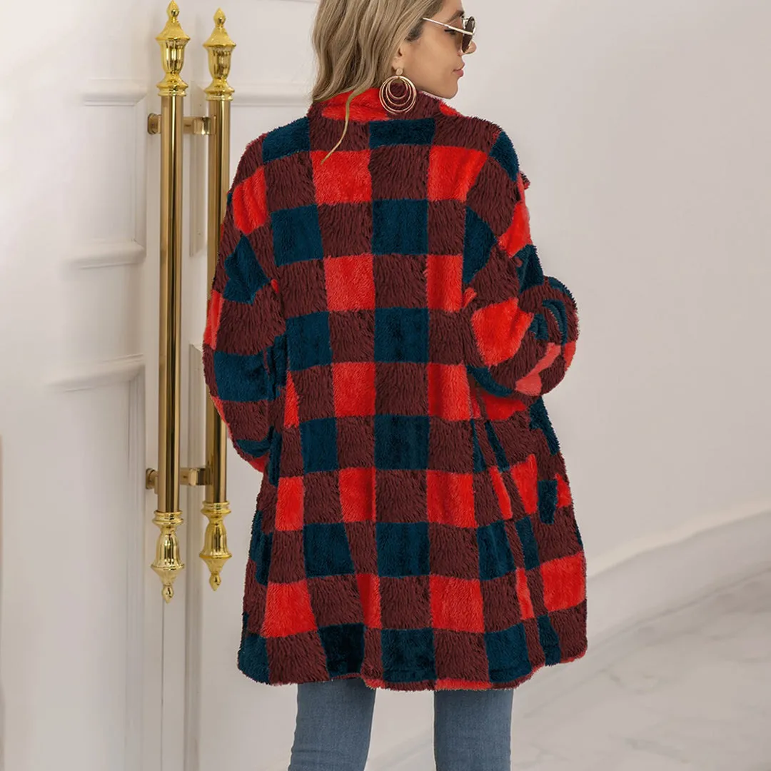 Ivyshape | Comfortable Checked Coat