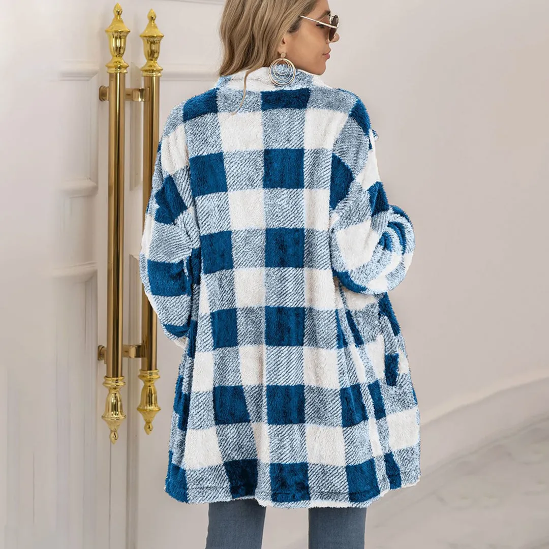 Ivyshape | Comfortable Checked Coat