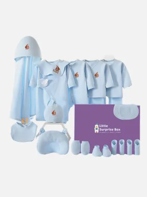 Little Surprise Box 23 Pcs Blue Sailor Newborn Baby Girl/ Boy All Season Wear Gift Hamper Box