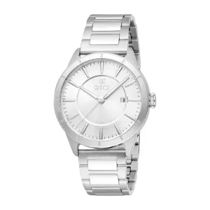 Men Gents Silver 34.5mm Watch