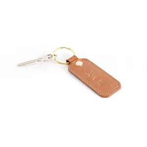 Monogrammed Embossed Leather Keychain (Customizable)