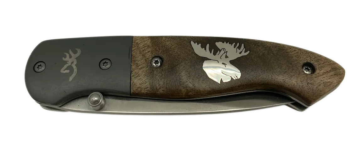 Moose Head Browning Clip Locking Knife