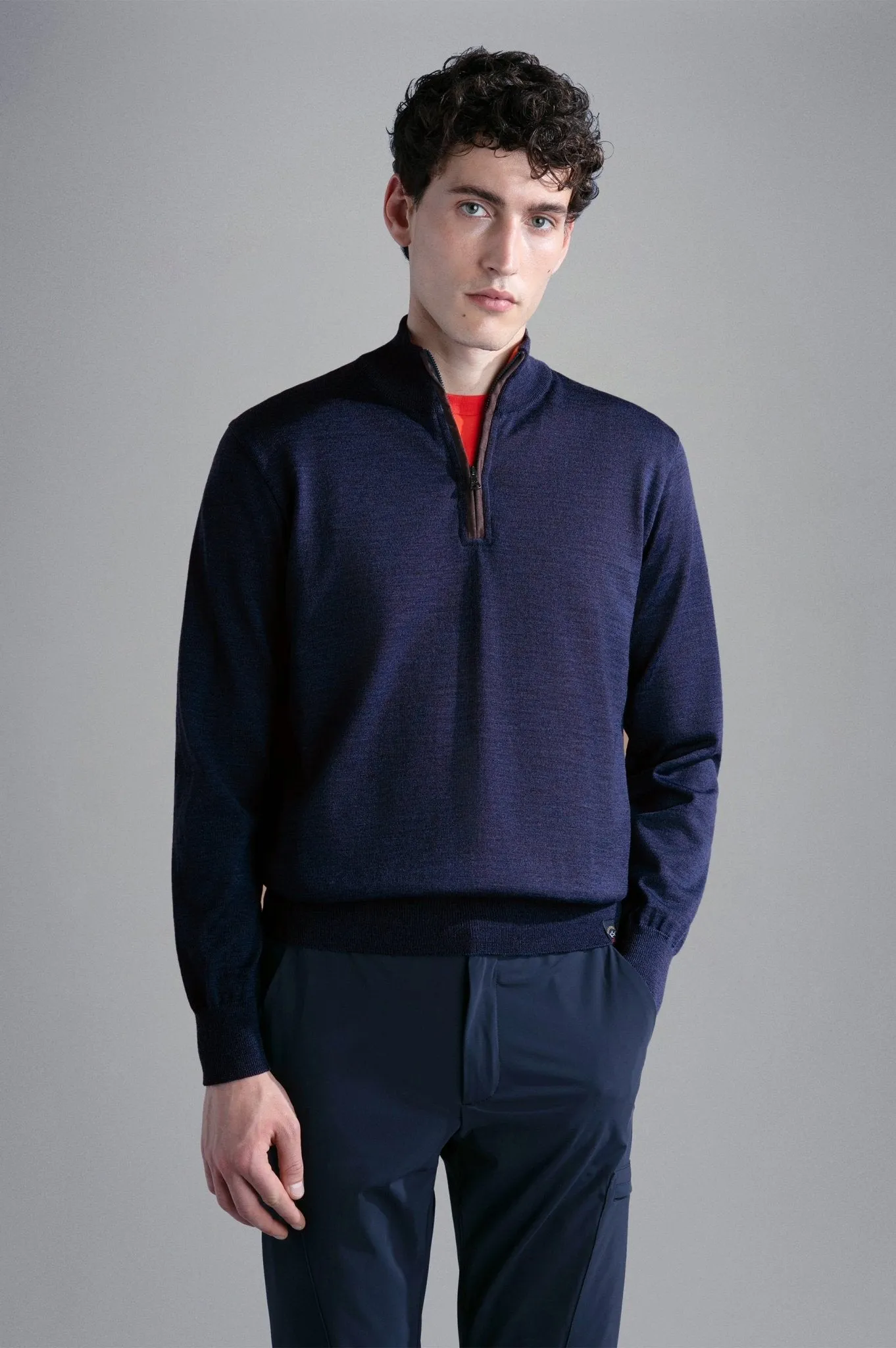 PAUL&SHARK X Soft Tech 1/4 Zip Crewknit NAVY