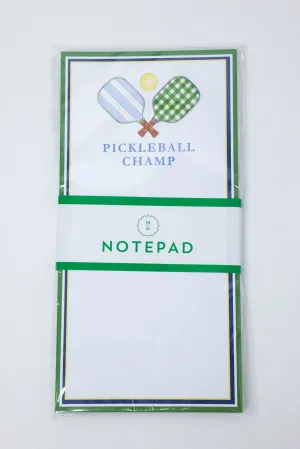 Pickleball Champ List Notepad